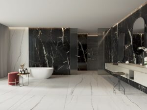 Bathroom Floor and Wall Decoration with Aximer's Porcelain Tiles and Slabs | Dubai UAE