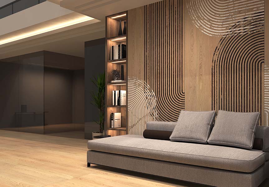 Aximer Ceramic Decorative Wall Accent Wood Look Porcelain Slab for the Living Rooms and the UAE Tile Market