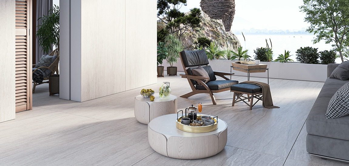 Aximer Travertine-Look Porcelain Tile Stoneware | Travertino | UAE